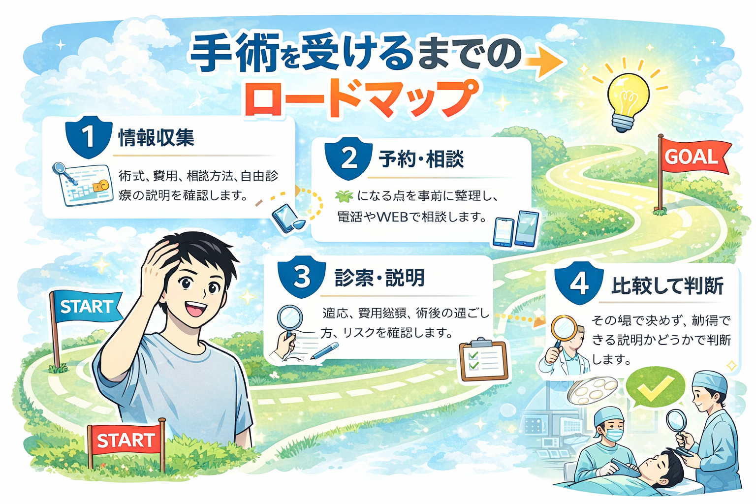 包茎手術の相談の流れ